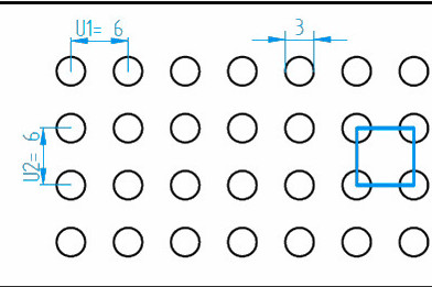 沖孔網板直排呈正方形